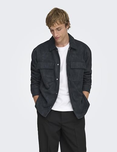 Only & Sons Onsravi Shacket uomo XL scamosciato