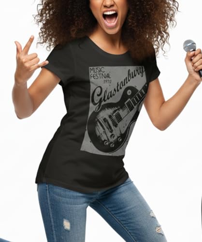 MAKAYA T-Shirt Donna Glastonbury Maglietta L Cotone