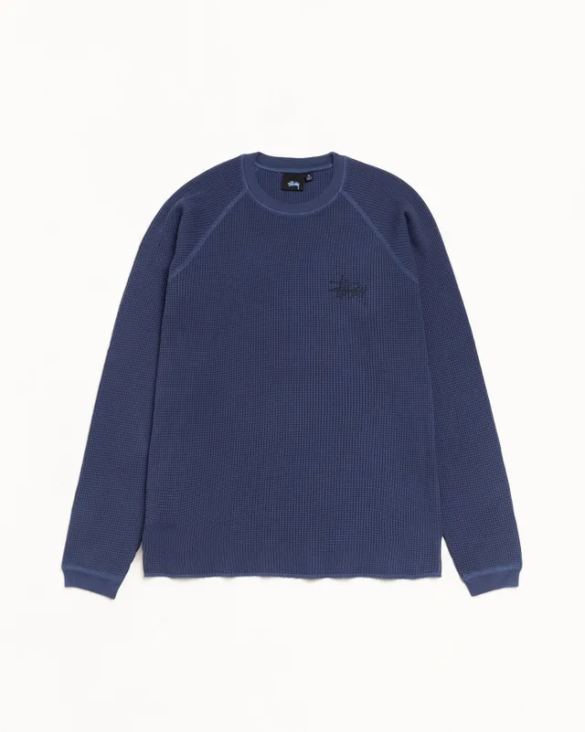 Stussy Knits Basic Stussy Thermal maglia termica navy 100% cotone