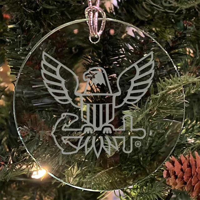 7.62 Design Eagle Ornamento Vetro Natale 7,6 cm Navy