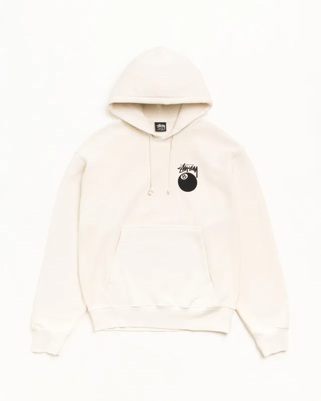 Stussy 8 Ball Hoodie felpa cappuccio bone 450gsm