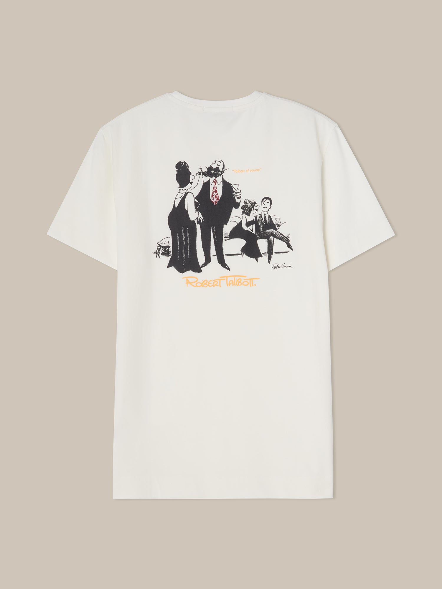 Robert Talbott Dean Tee t-shirt cotone bianca grafica