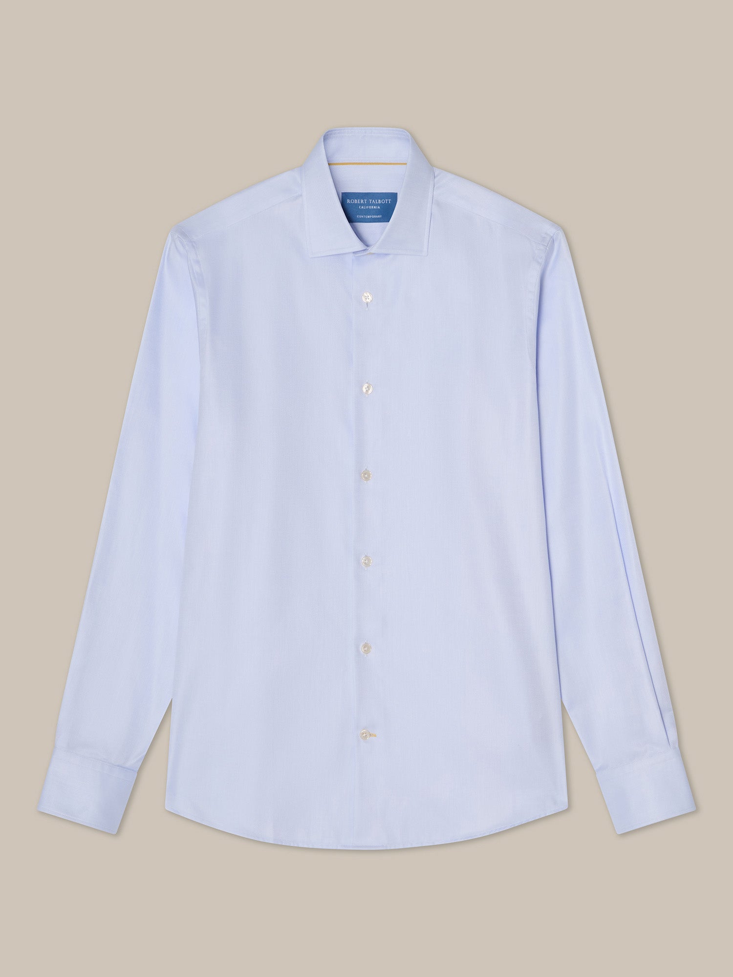 Robert Talbott Reynolds Double Twill Camicia Azzurra Cotone