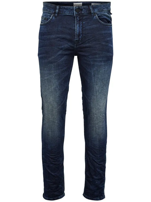 ONLY & SONS Slim jeans uomo blu 30W/32L cotone stretch