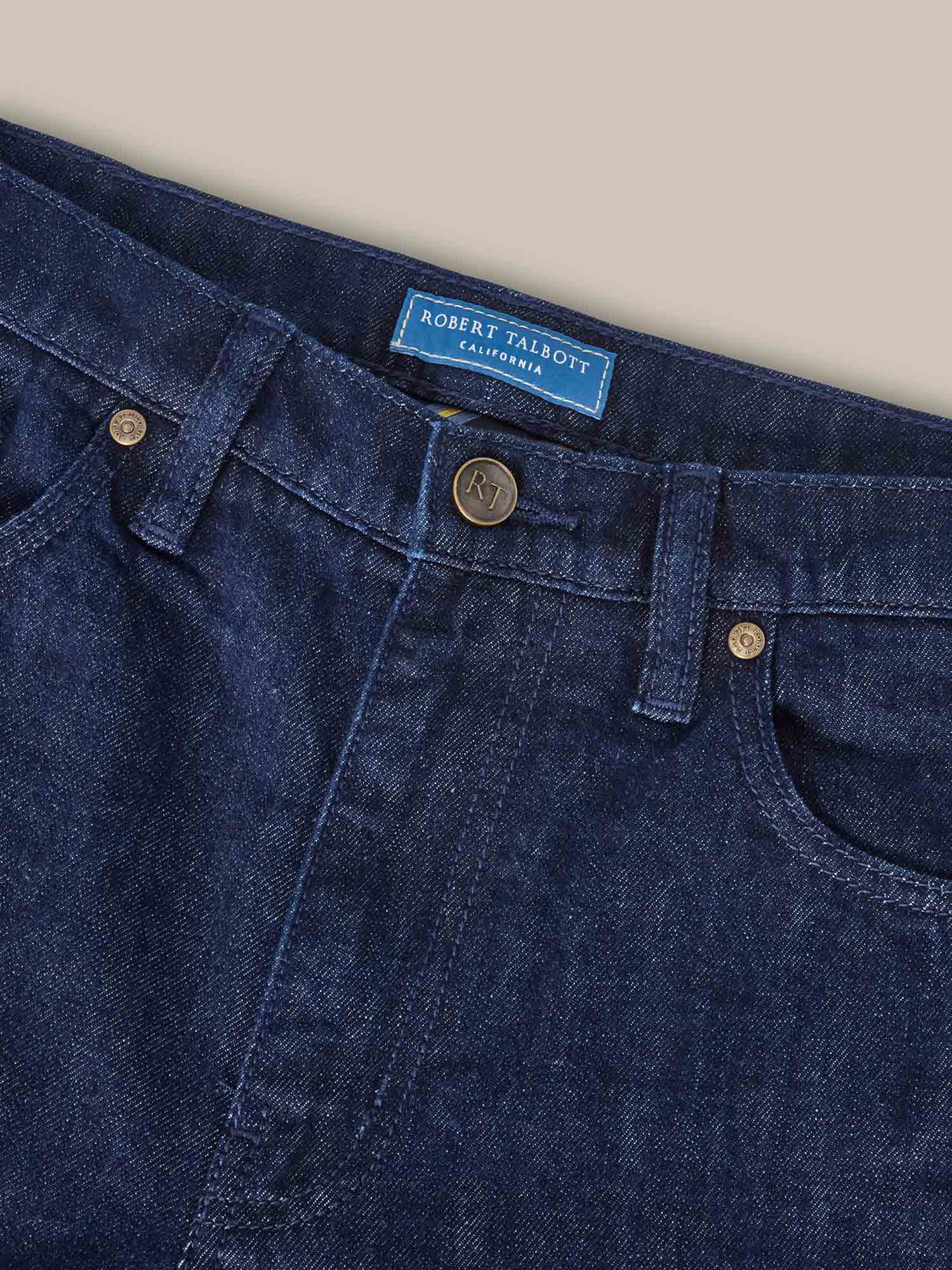 Robert Talbott Austin Selvedge jeans dritti indigo 34/32