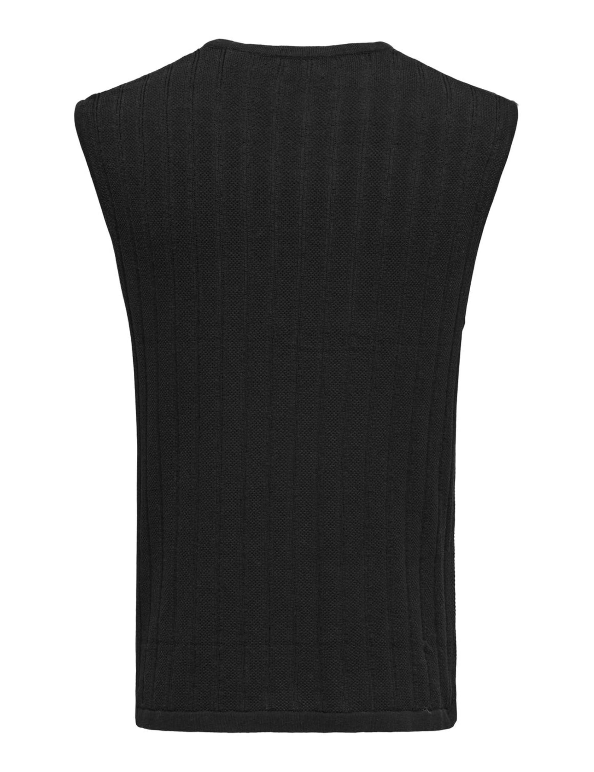 ONLY & SONS Onsklas Gilet Maglia L Nero Cotone