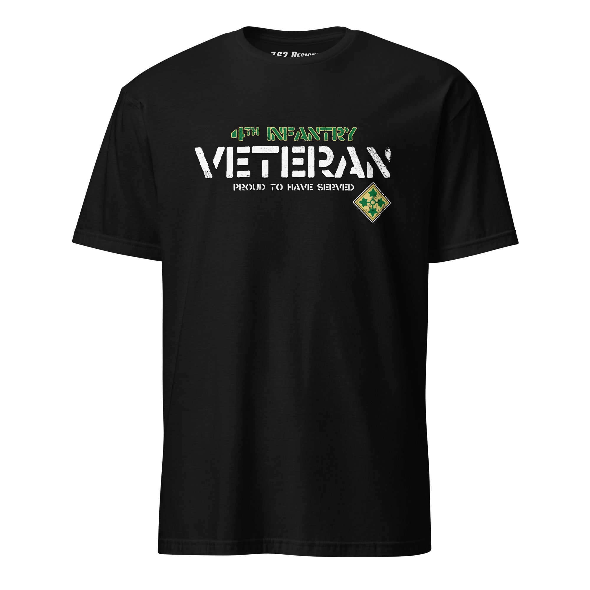7.62 Design U.S. Army 4th Infantry Veteran T-shirt uomo nera cotone