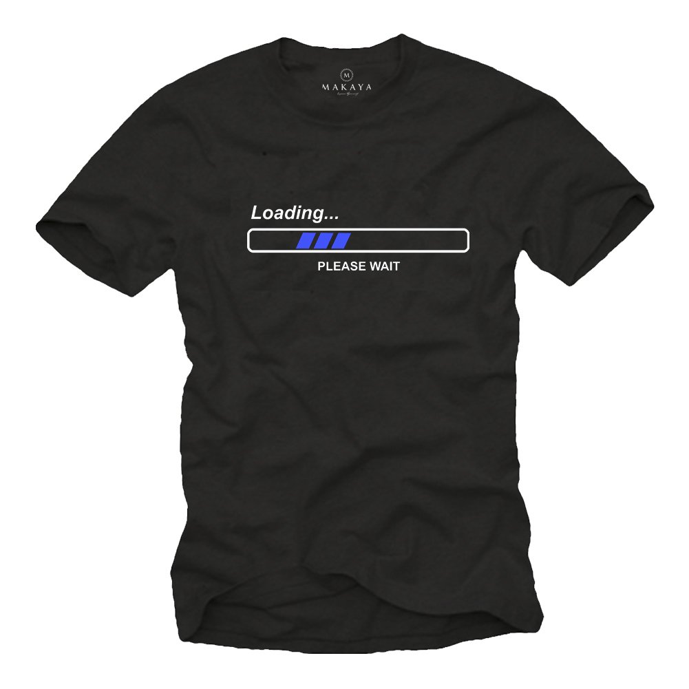MAKAYA Geek Nerd T-Shirt Uomo Cotone Taglia L