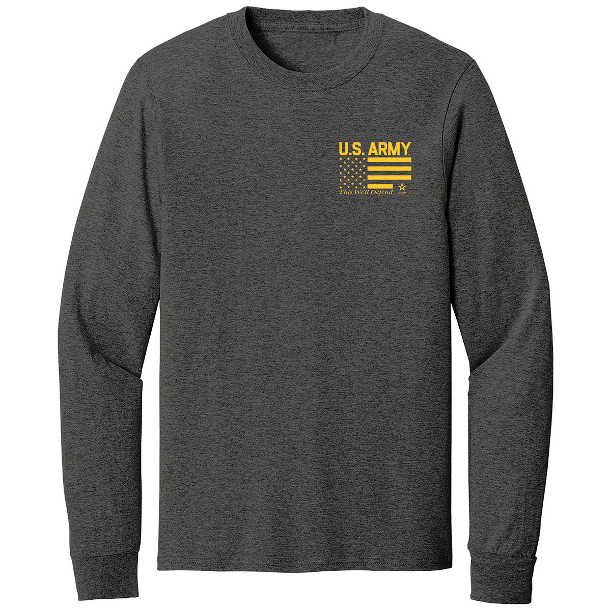 7.62 Design US Army Logo maglia uomo manica lunga nera cotone