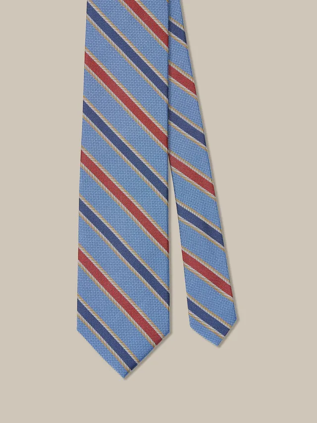 Robert Talbott Robert Cravatta Blue Multi seta righe