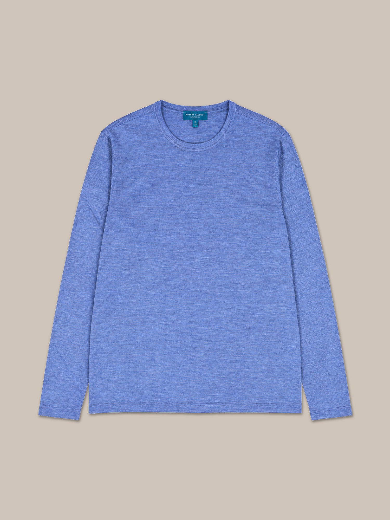 Robert Talbott Lawrence maglione lana seta blu melange