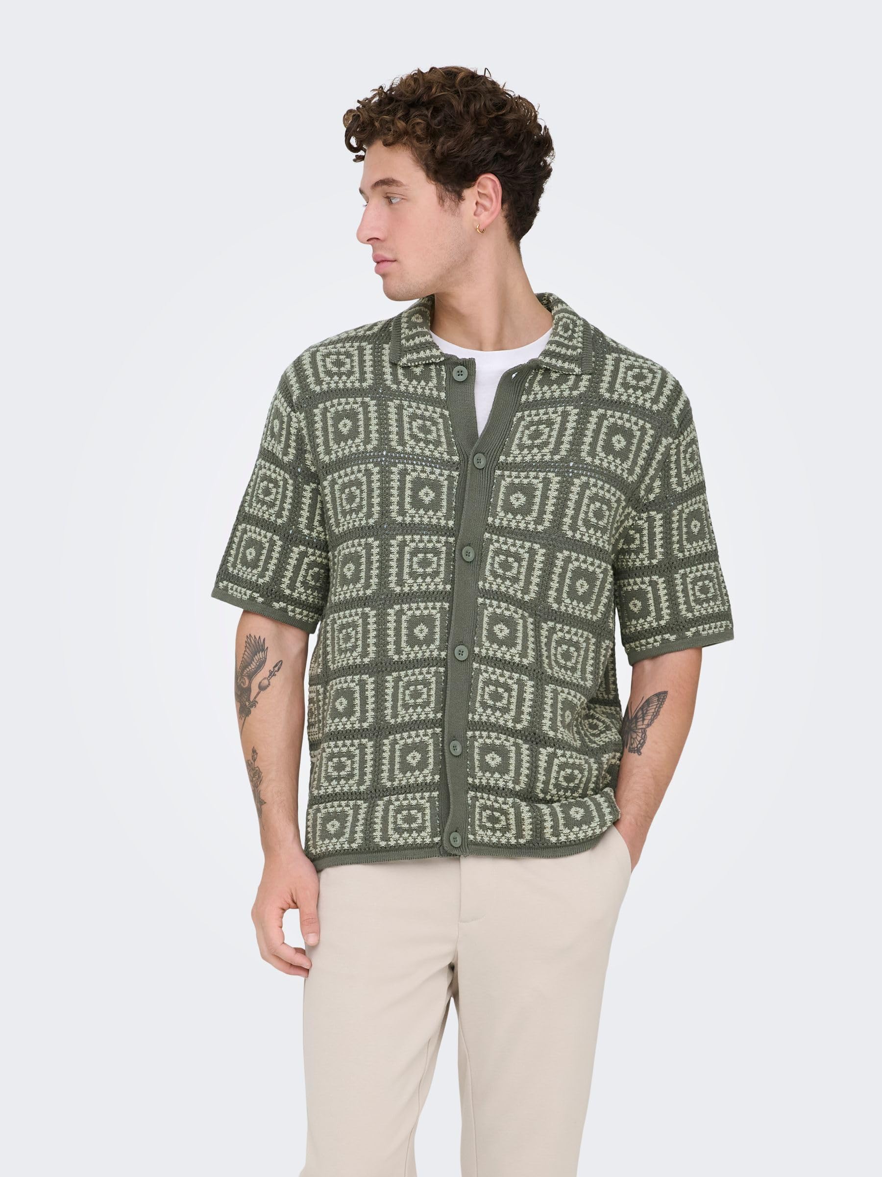Only & Sons Onsbart Polo Maglia Uomo M Castor Gray