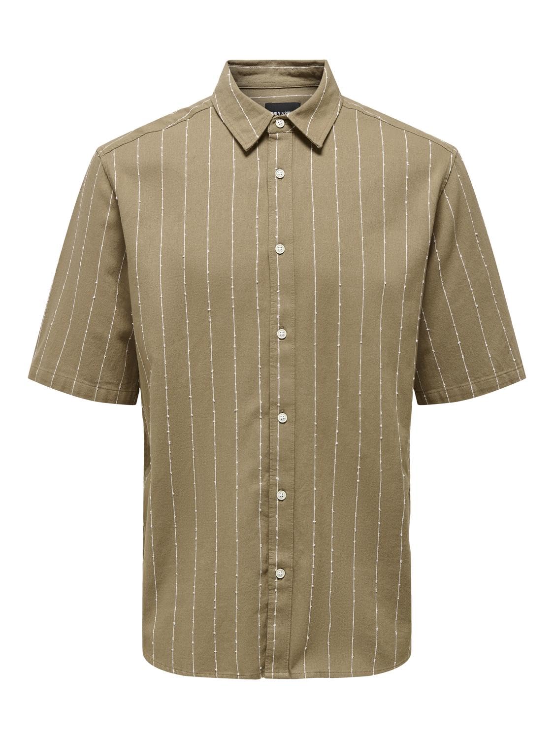 Only & Sons Camicia Manica Corta Colletto Uomo Comoda