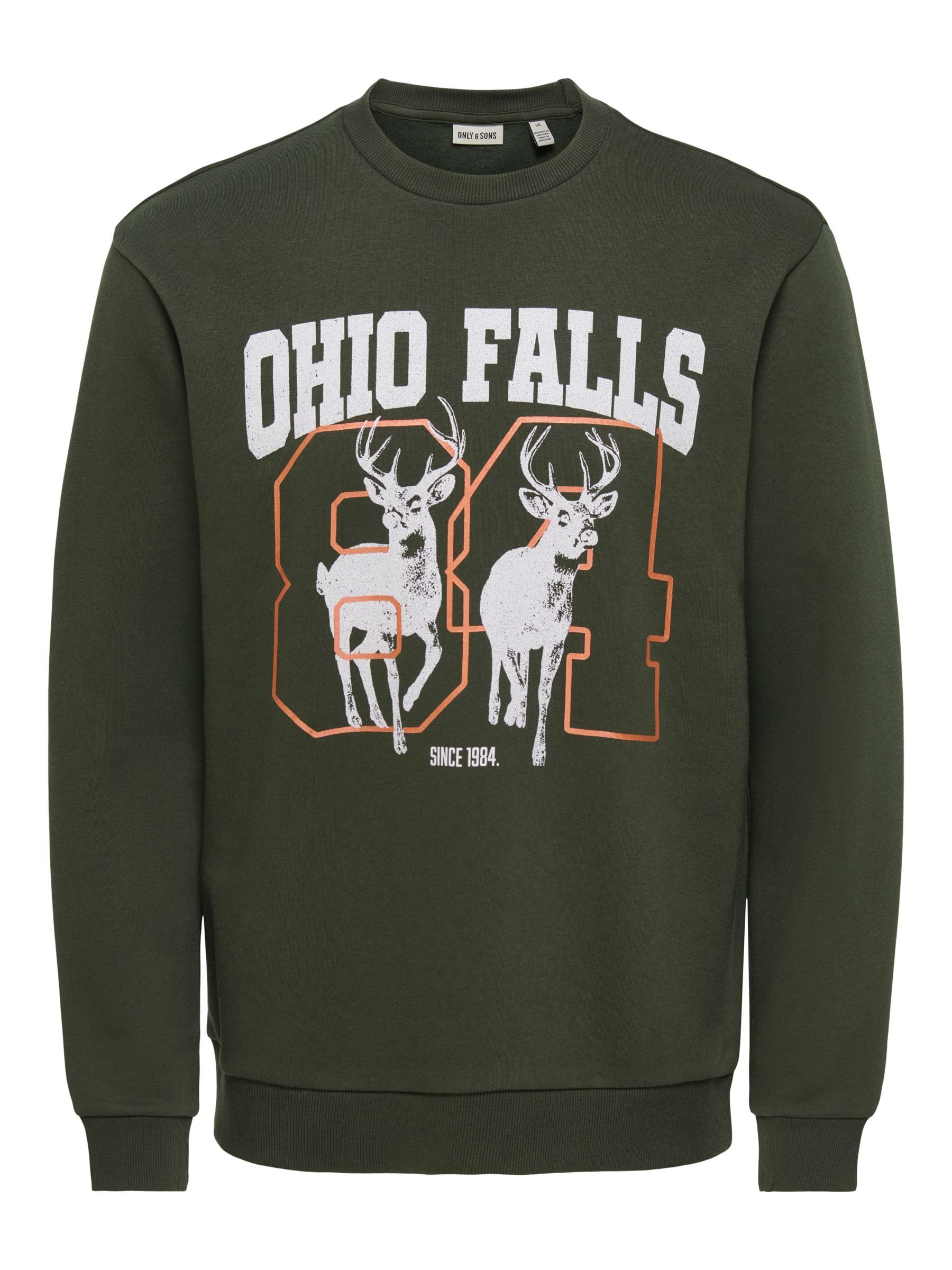 Only & Sons Felpe felpa uomo girocollo M taglio ampio
