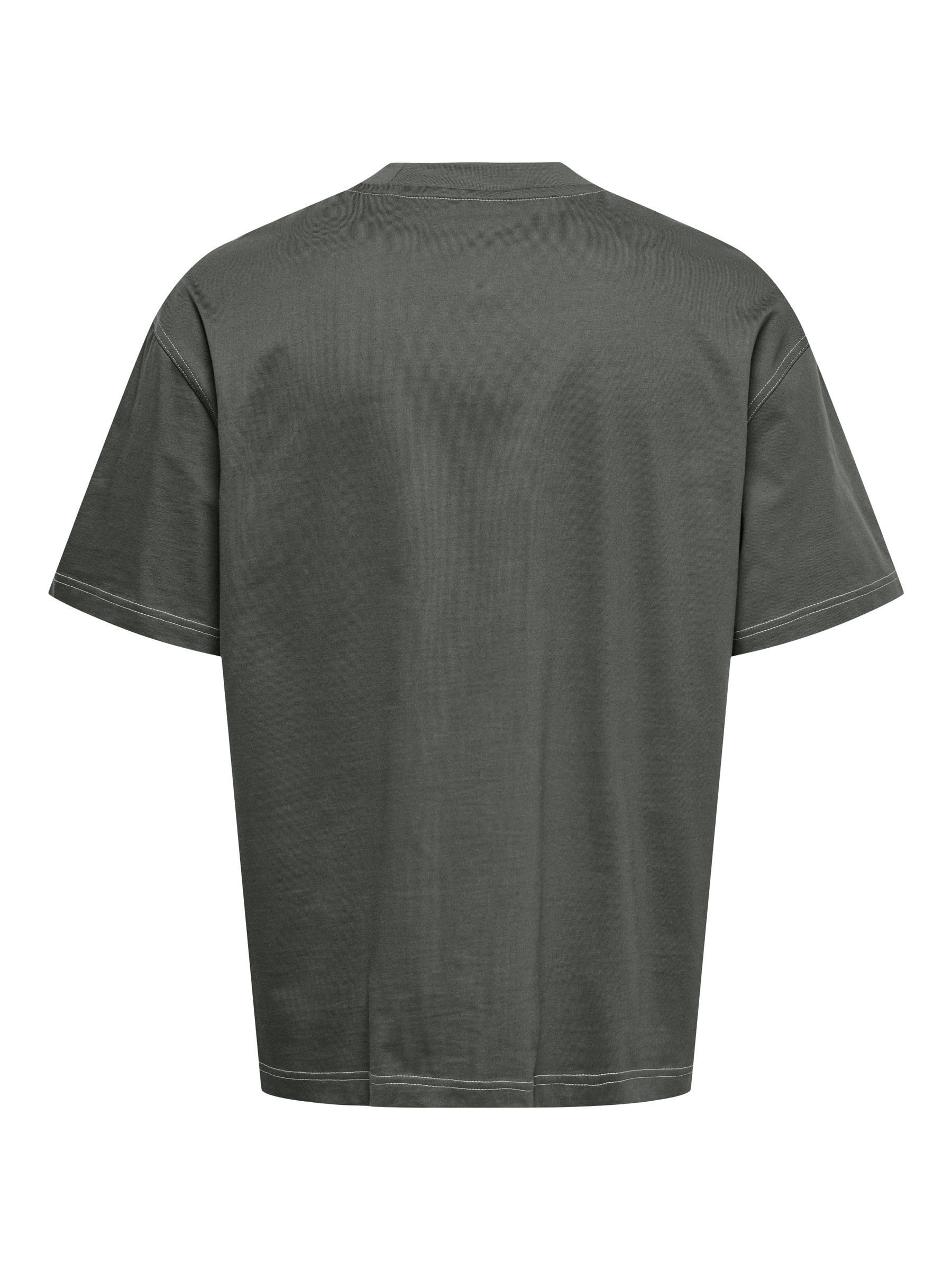 Only & Sons Larry T-Shirt Uomo Grigio XL Cotone