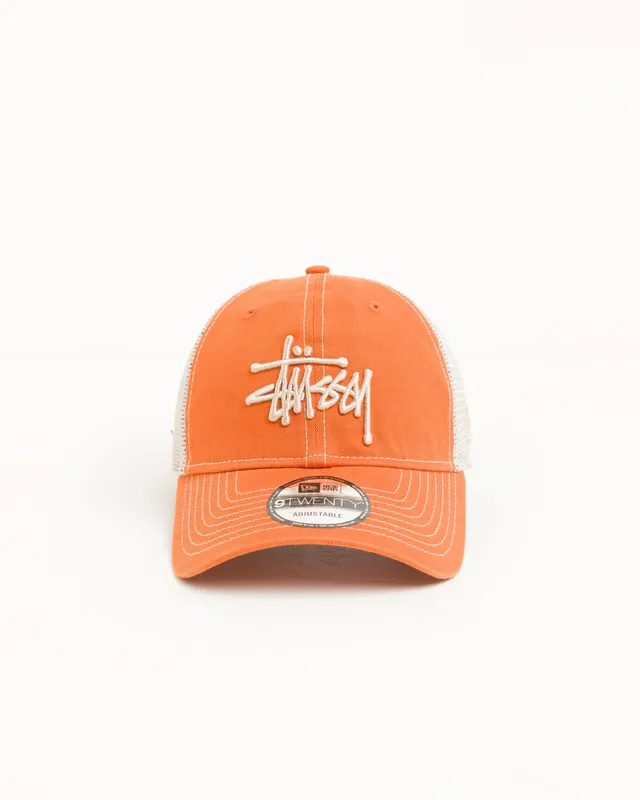 Stussy 9Twenty Washed Basic Trucker berretto tangerine