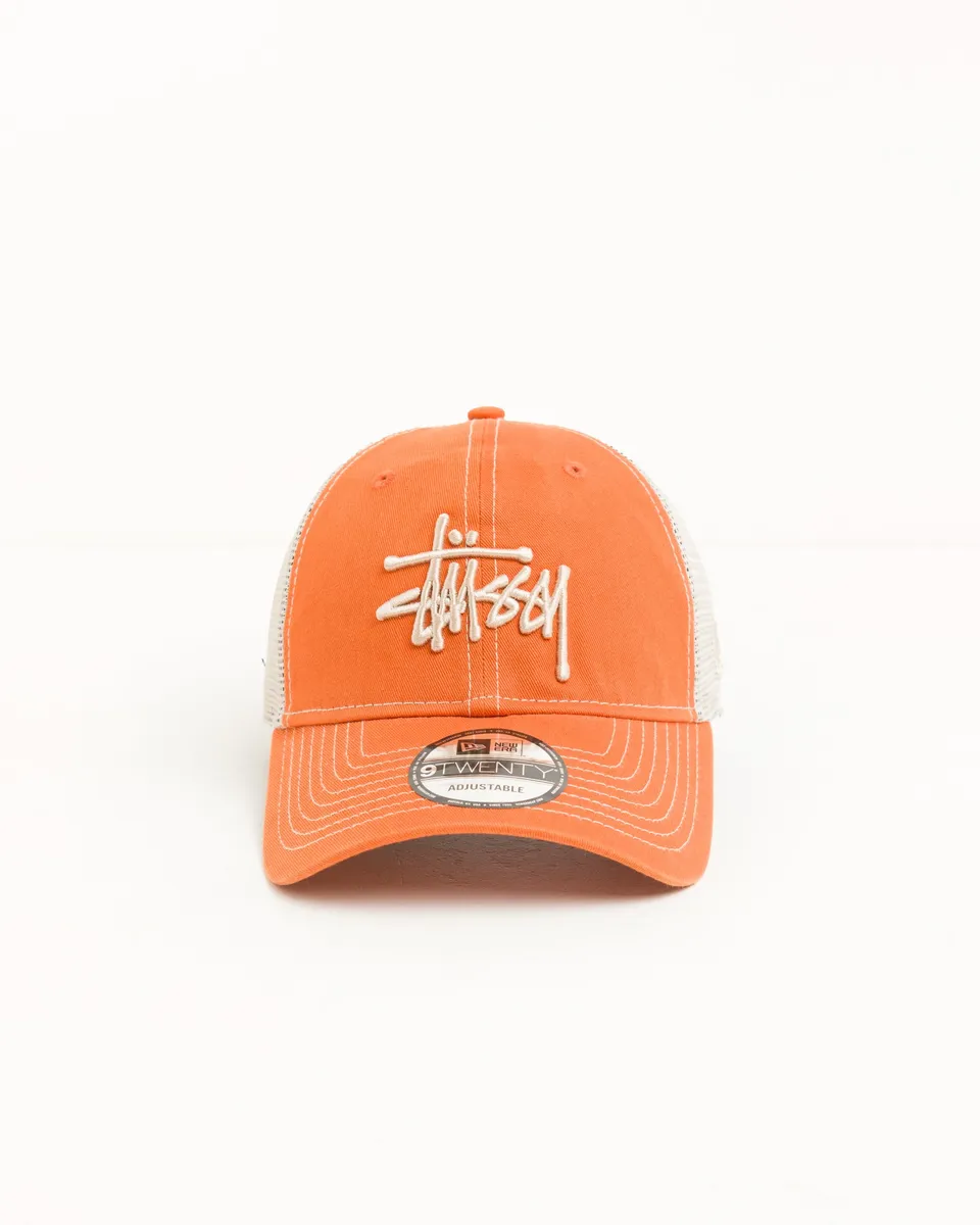 Stussy 9Twenty Washed Basic Trucker berretto tangerine