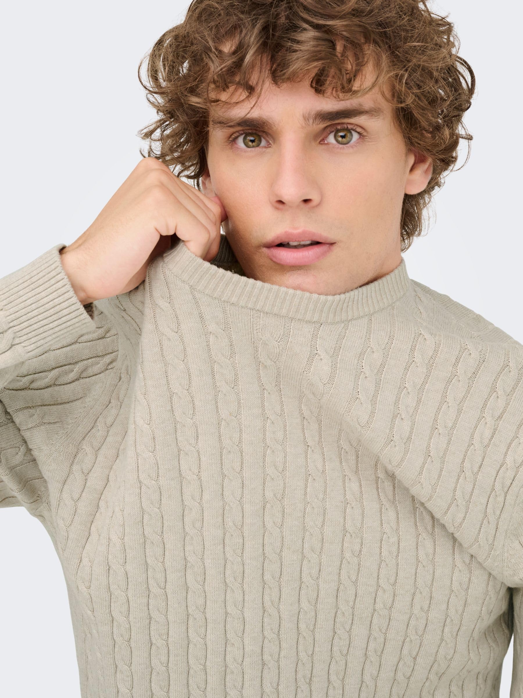 ONLY & SONS Onsloui Pullover Maglione Uomo Girocollo