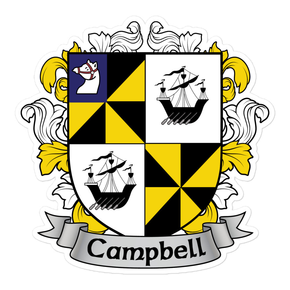 7.62 Campbell adesivo vinile 3x3 stemma irlandese