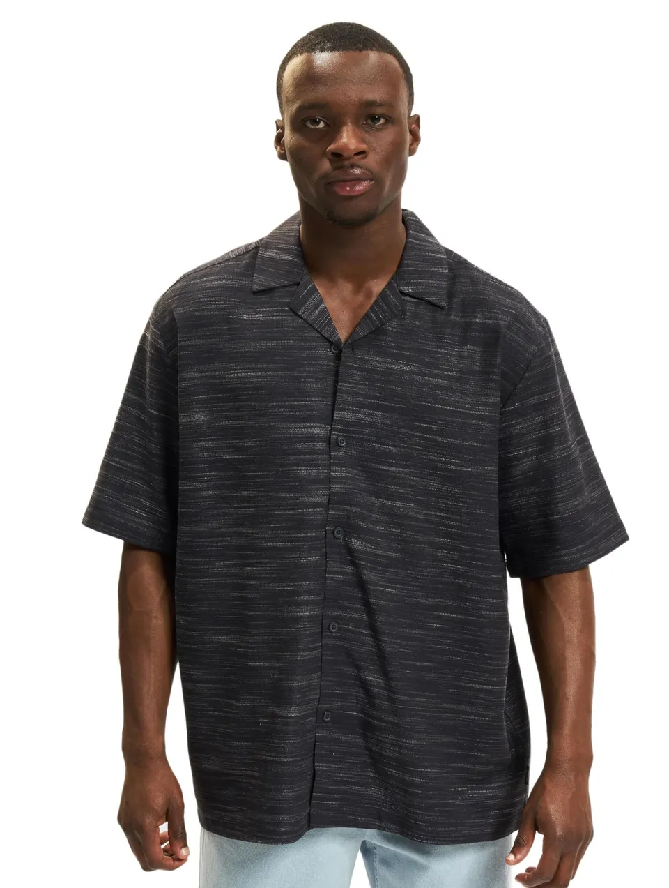 ONLY & SONS Bidal Camicia Uomo Blu Maniche Corte Cotone Viscosa