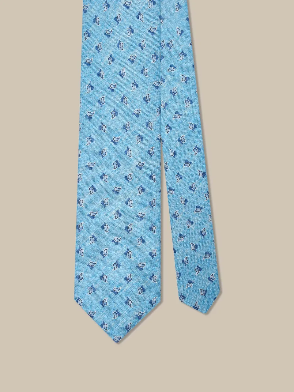 Robert Talbott Robert Multi Pine cravatta seta blu REG