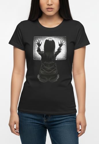 Makaya T-Shirt Donna Poltergeist Horror Nera S