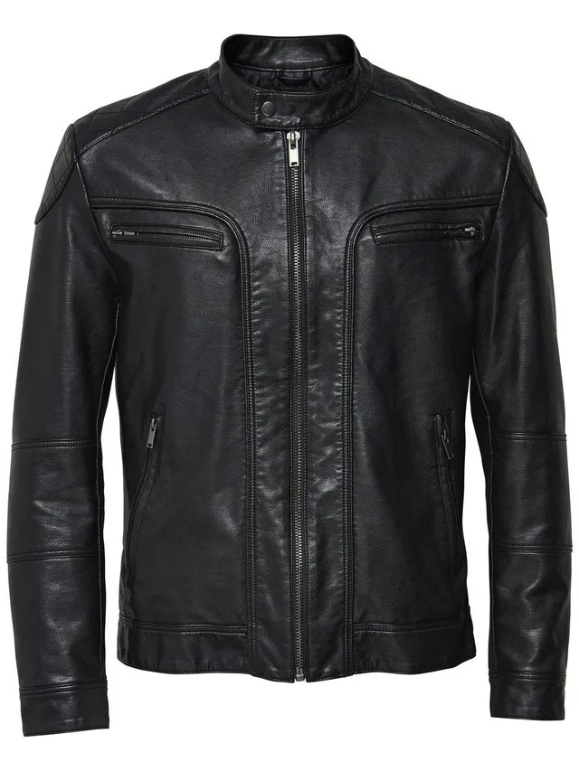 Only & Sons OnsNiels PU Giacca Uomo L Nera Ecopelle