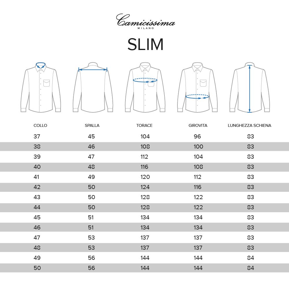Camicissima Permanent Camicia Azzurra Slim Manica Lunga