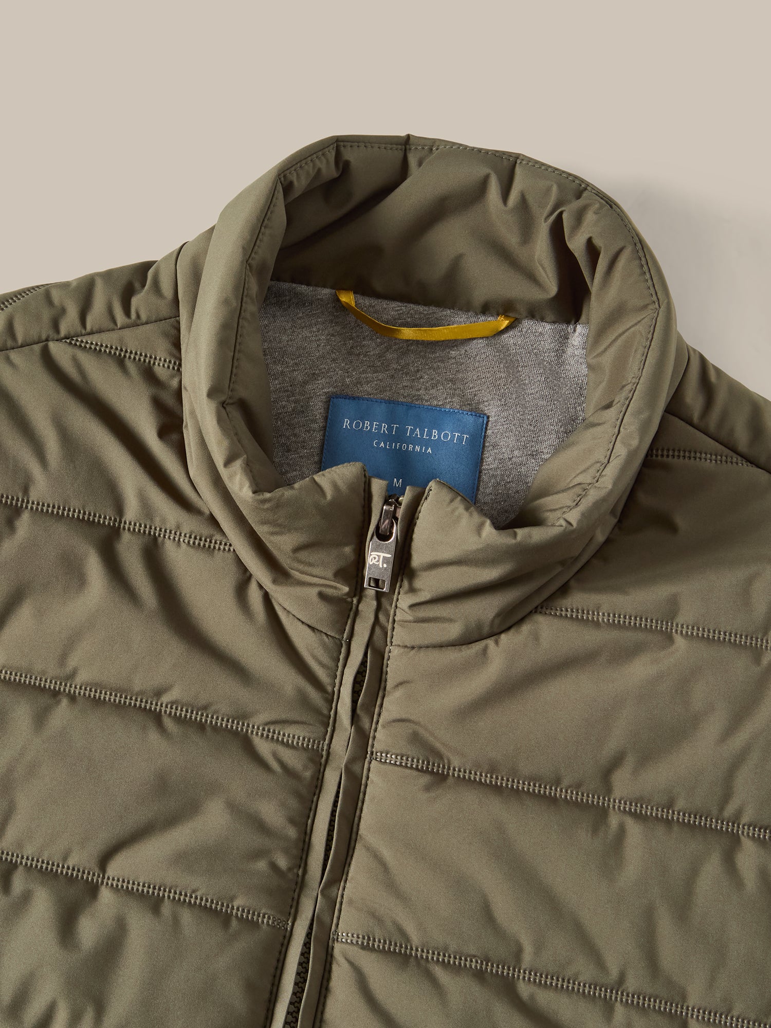 Robert Talbott Driver Gilet Trapuntato Verde Sage Green