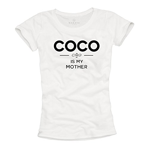 Makaya Coco T-Shirt Donna M Cotone Scritta Nera