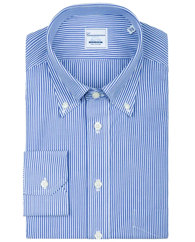 Camicissima Fancy camicia uomo a righe con taschino slim