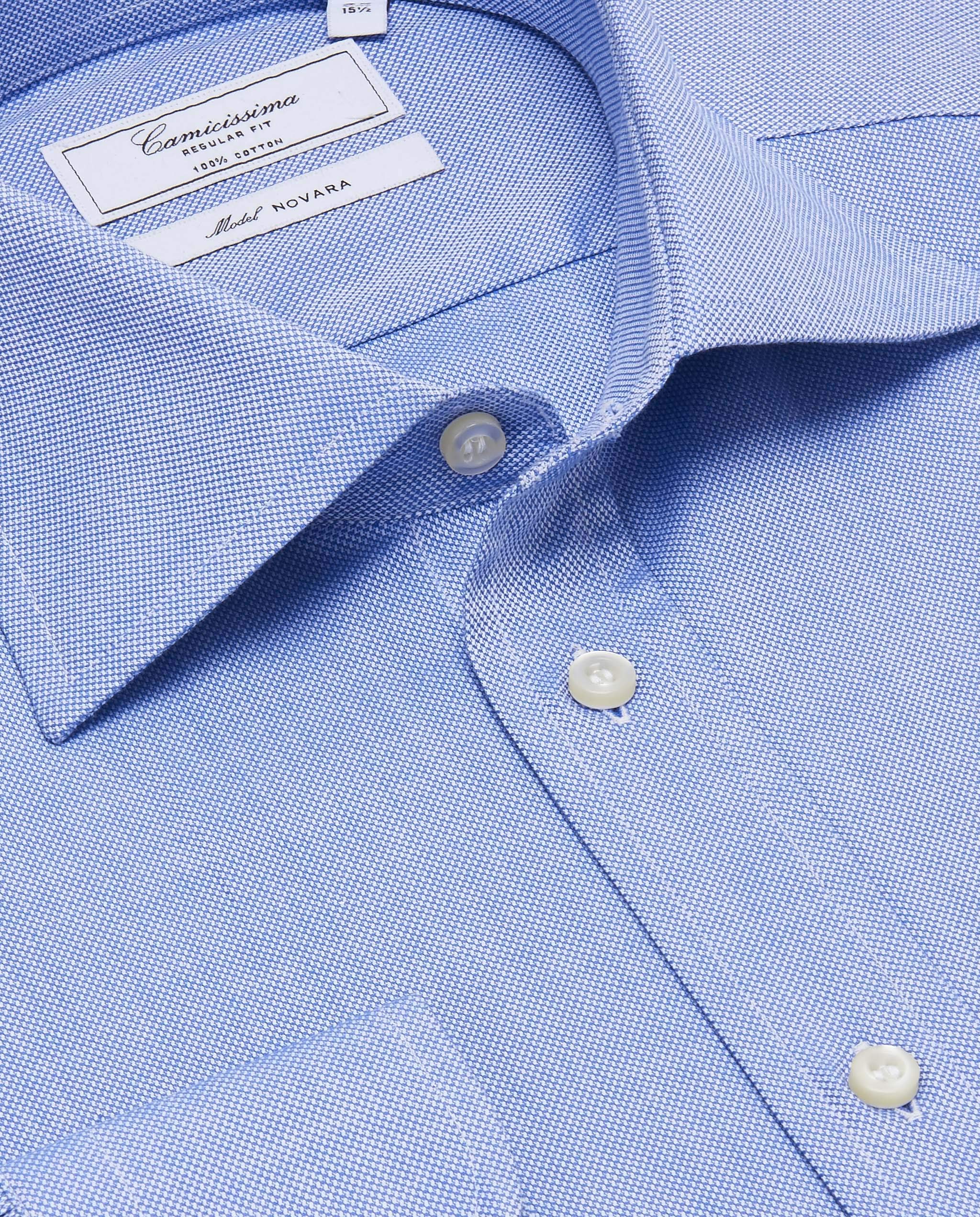 Camicissima Permanent Camicia Azzurra Regular con Taschino