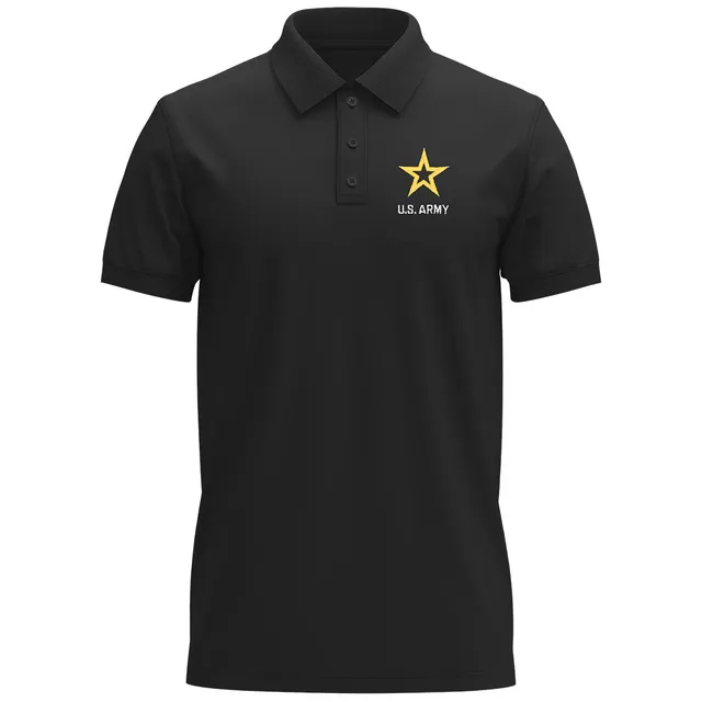 7.62 Design US Army Logo Polo uomo nero cotone ricamata