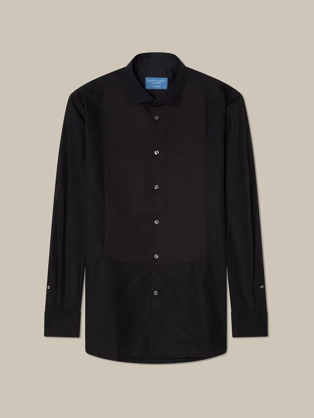 Robert Talbott Reynolds camicia cotone nera 16