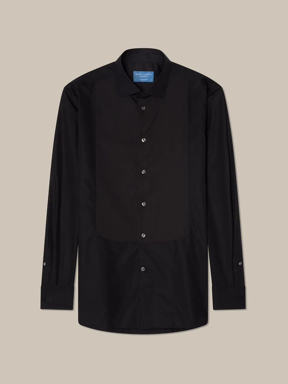 Robert Talbott Reynolds camicia cotone nera 16