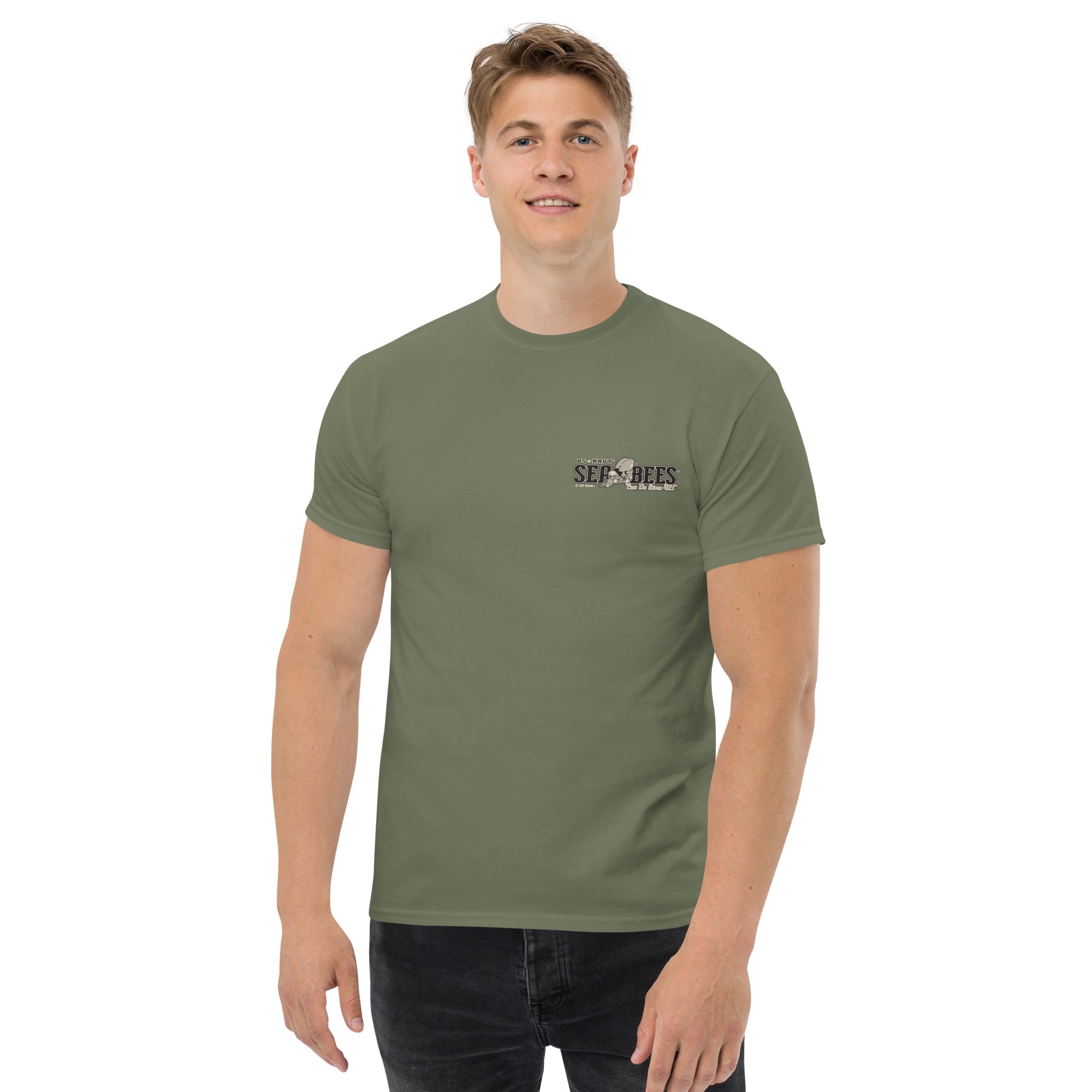 7.62 Design Navy Seabees Vintage maglietta verde cotone