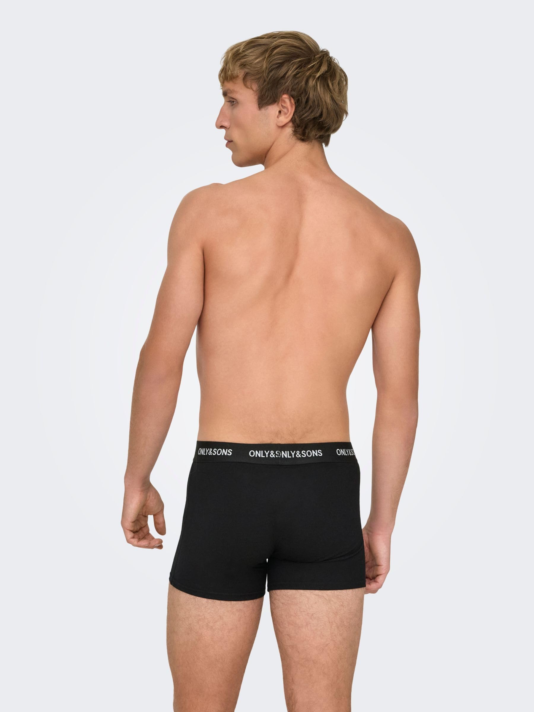 Only & Sons Onsfitz Boxer Pantaloncino Uomo Nero 7 Pezzi Cotone