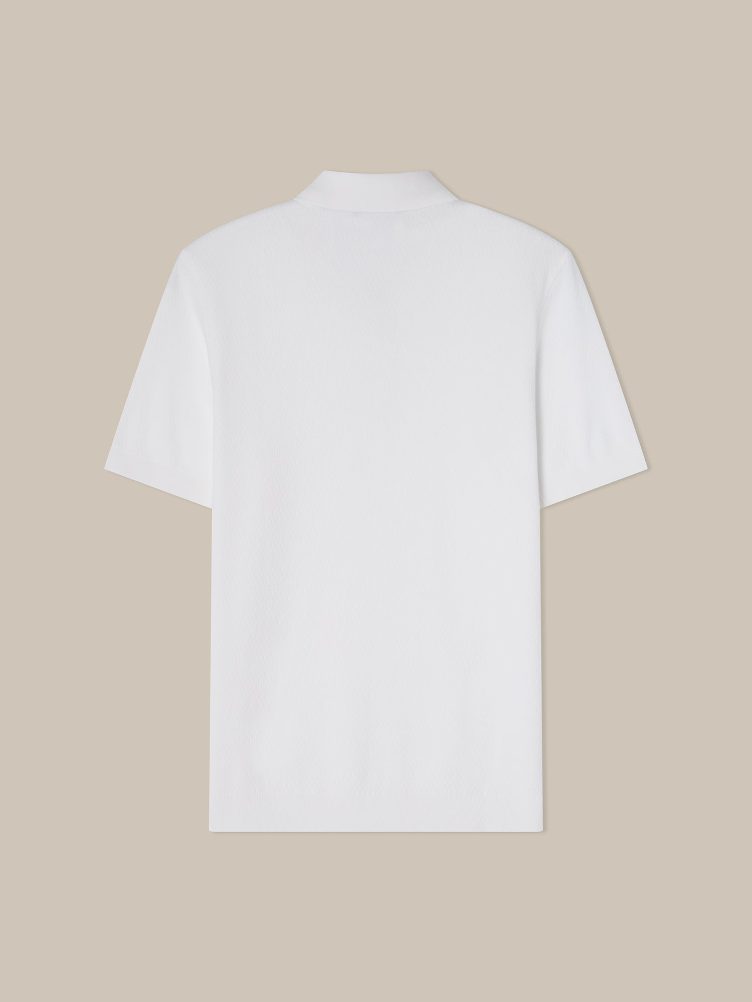Robert Talbott Weston polo cotone zip bianca