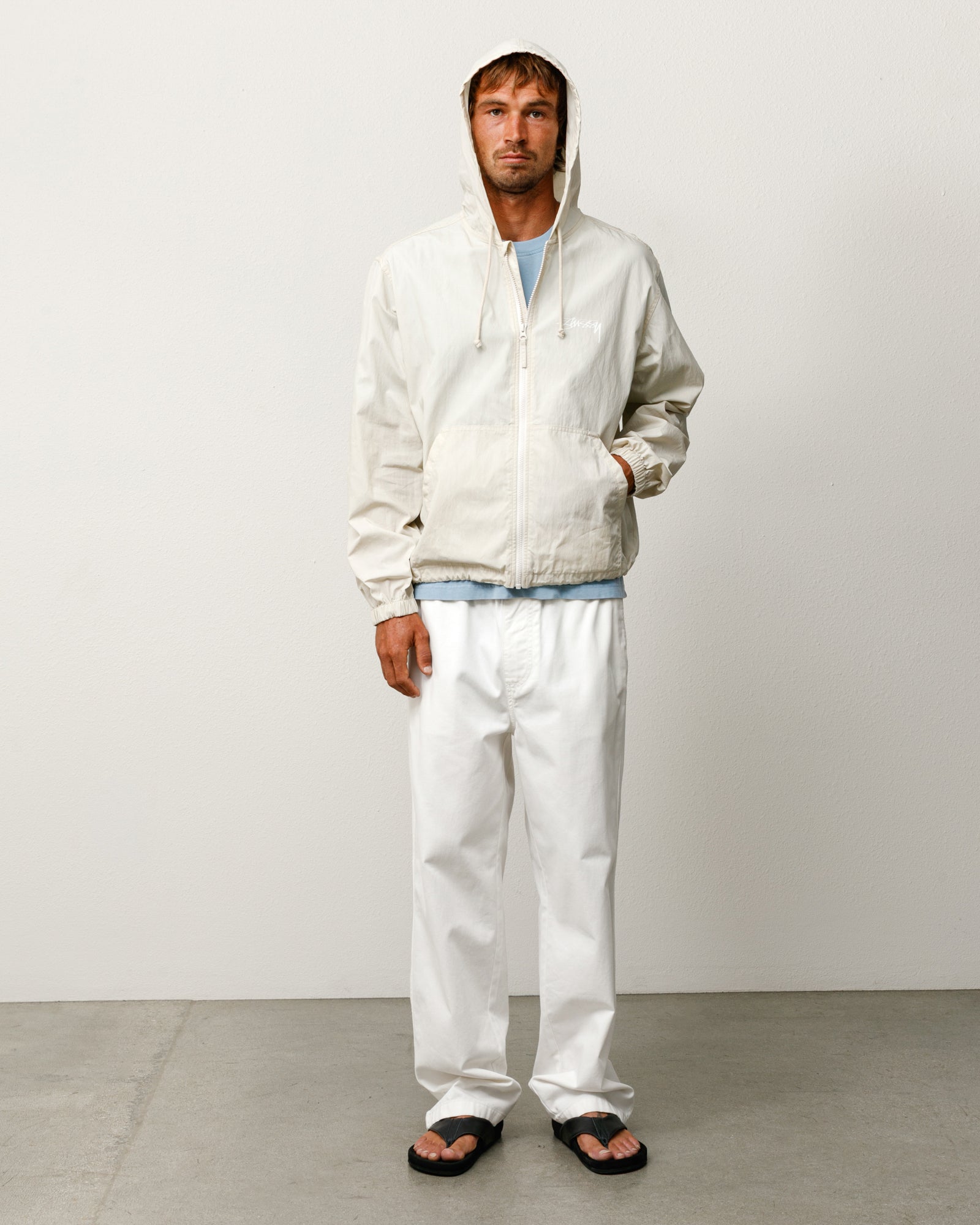 Stussy Shell da Spiaggia giacca cotone cerato stone