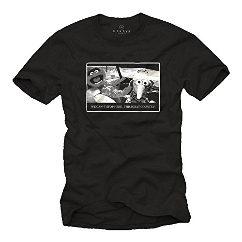 Makaya Fear And Loathing T-Shirt Uomo Nera Cotone