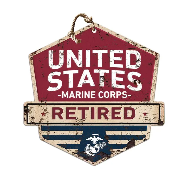 7.62 Design USMC Retired Targa Legno 50x50 cm Corda