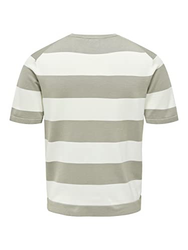 ONLY & SONS T-shirt Uomo a Righe Beacon Blue
