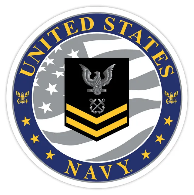 7.62 Design Automotive Decal Vinile Navy E-5 3.5"
