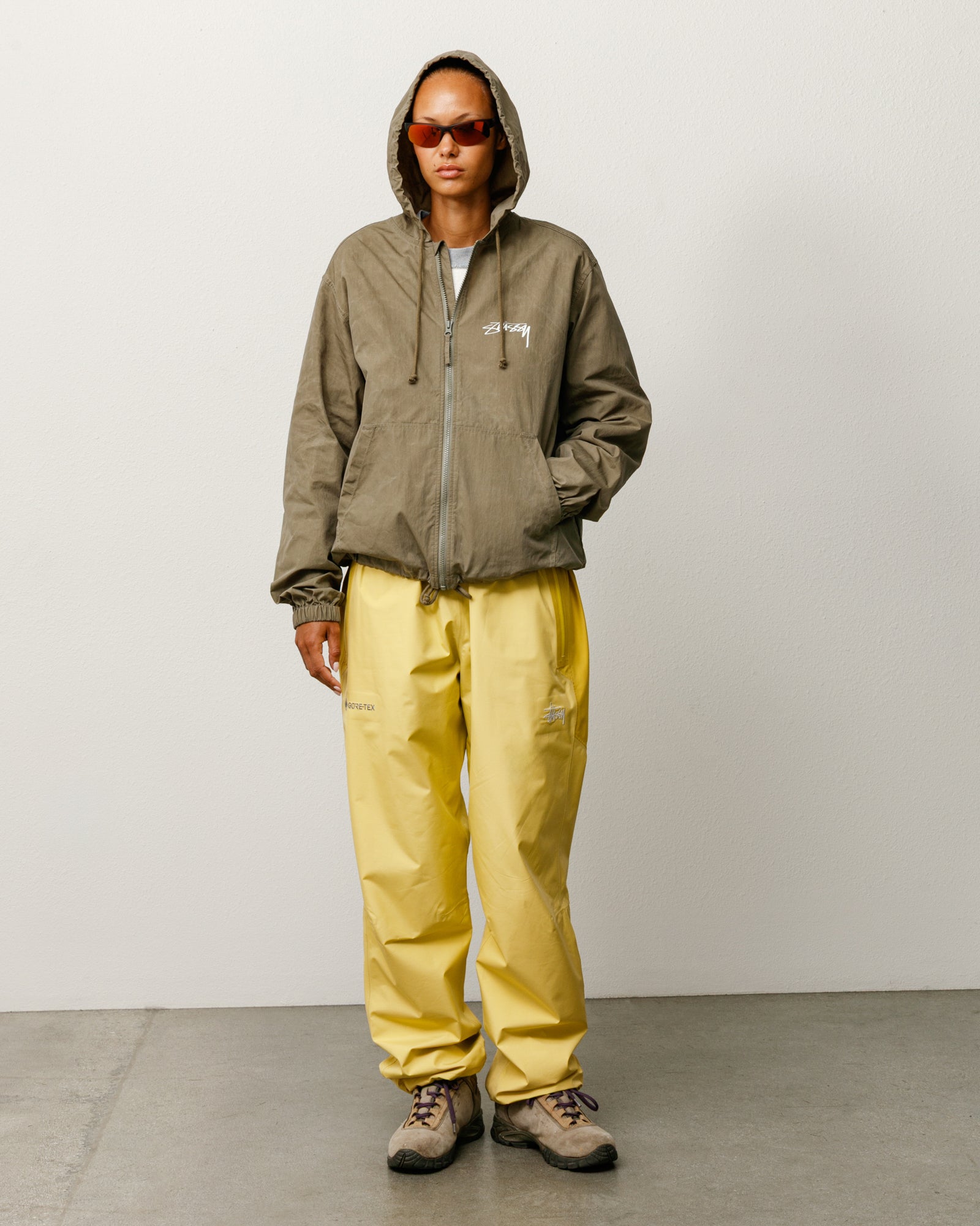 Stussy Outerwear Waxed Cotton Beach Shell giacca oliva XL