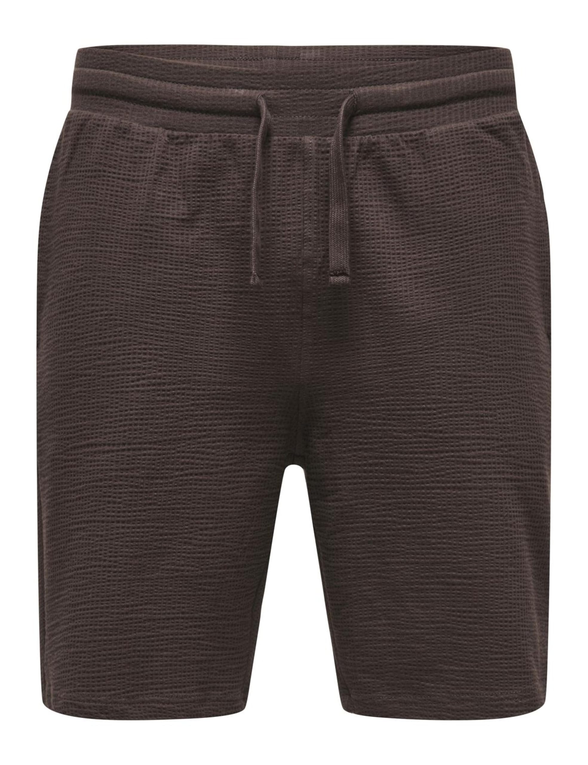 Only & Sons Onskian Pantaloncini uomo S marrone seersucker