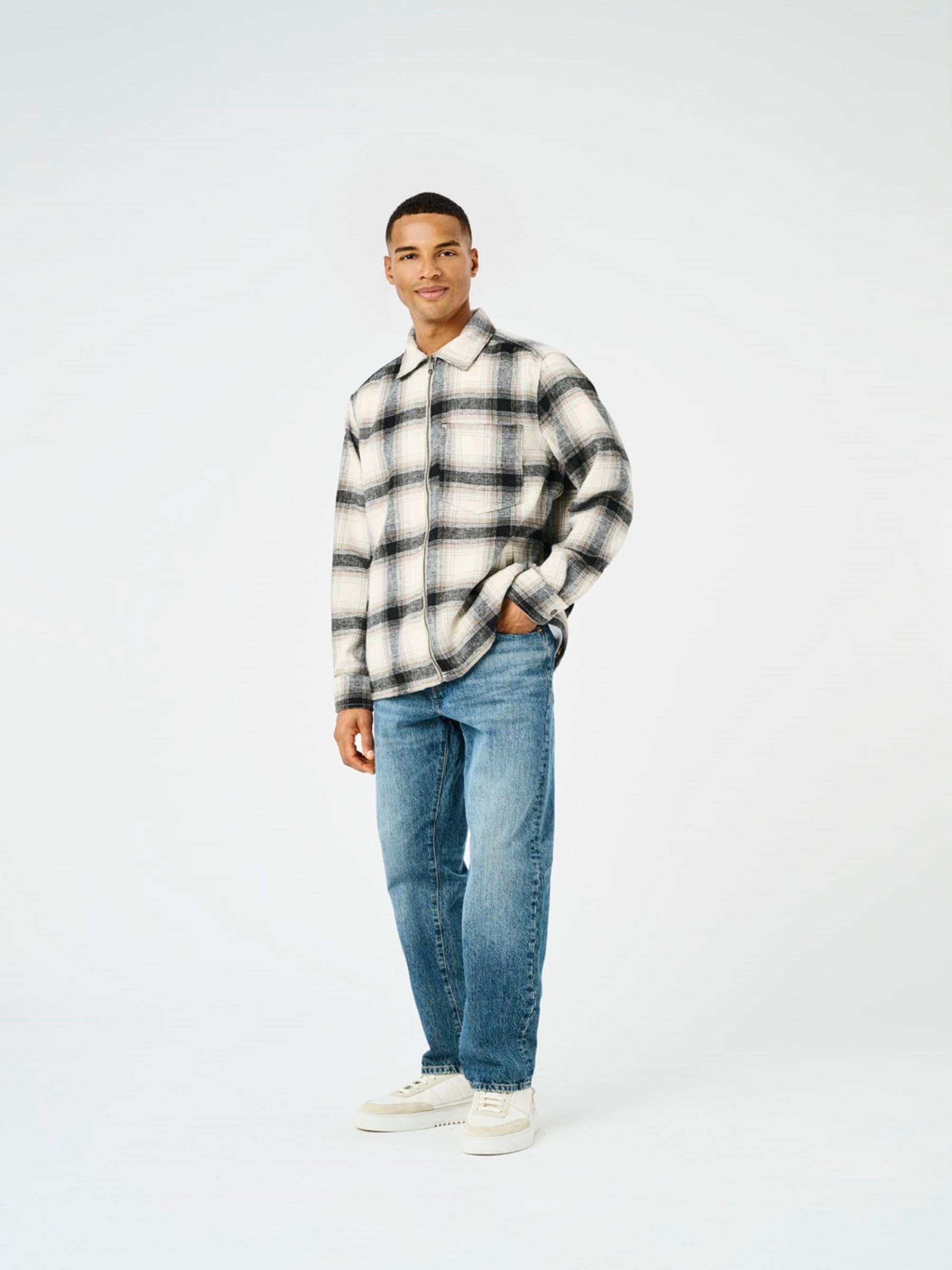 ONLY & SONS Onsaustin camicia uomo zip bianca S