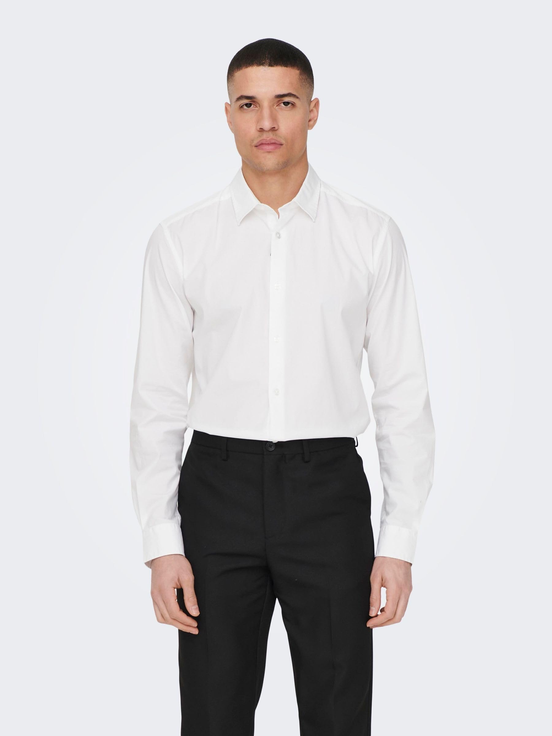 ONLY & SONS Camicia Uomo Onsandy Slim Popeline XXL