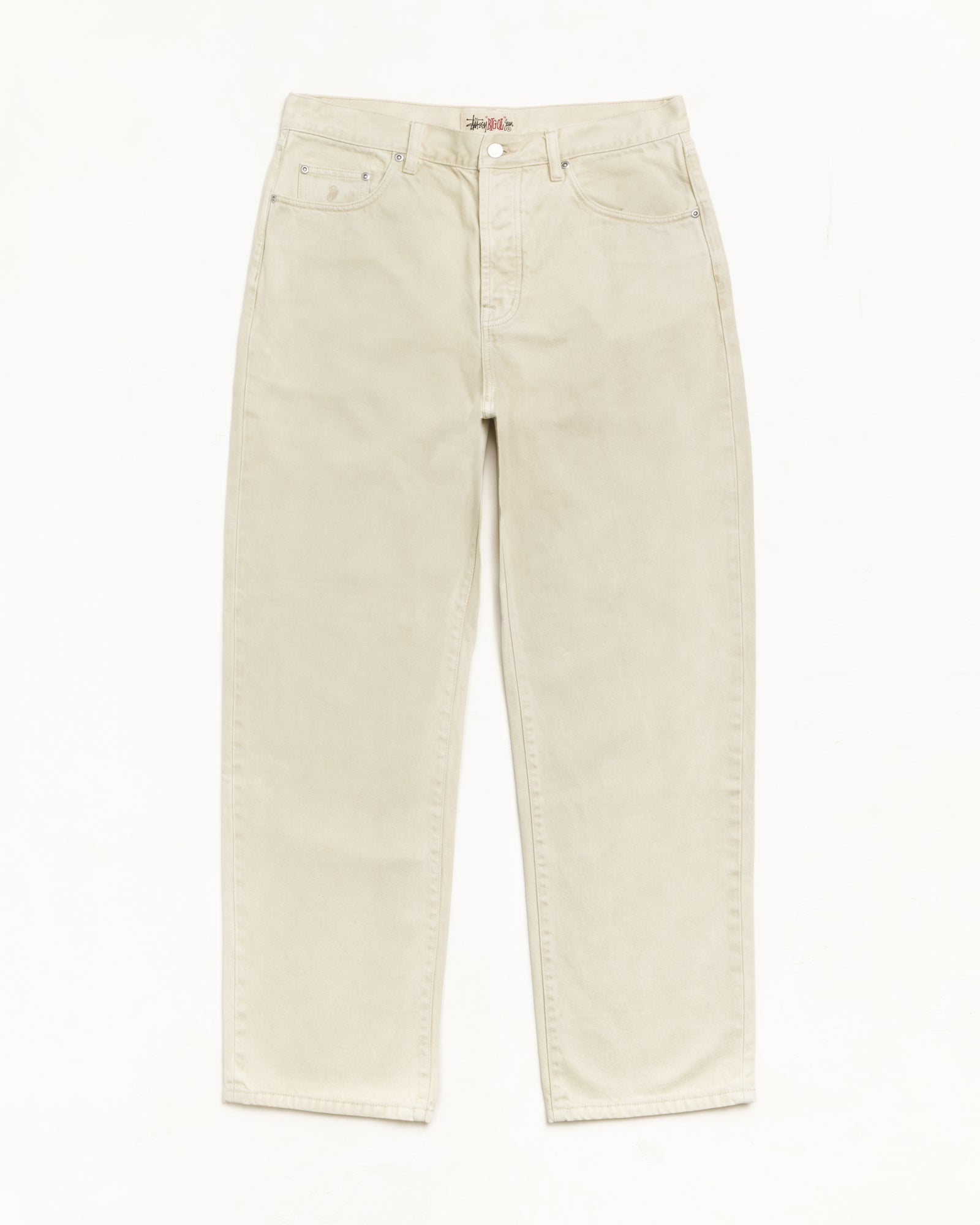Stussy Big Ol Jean Overdyed jeans sand baggy cotone