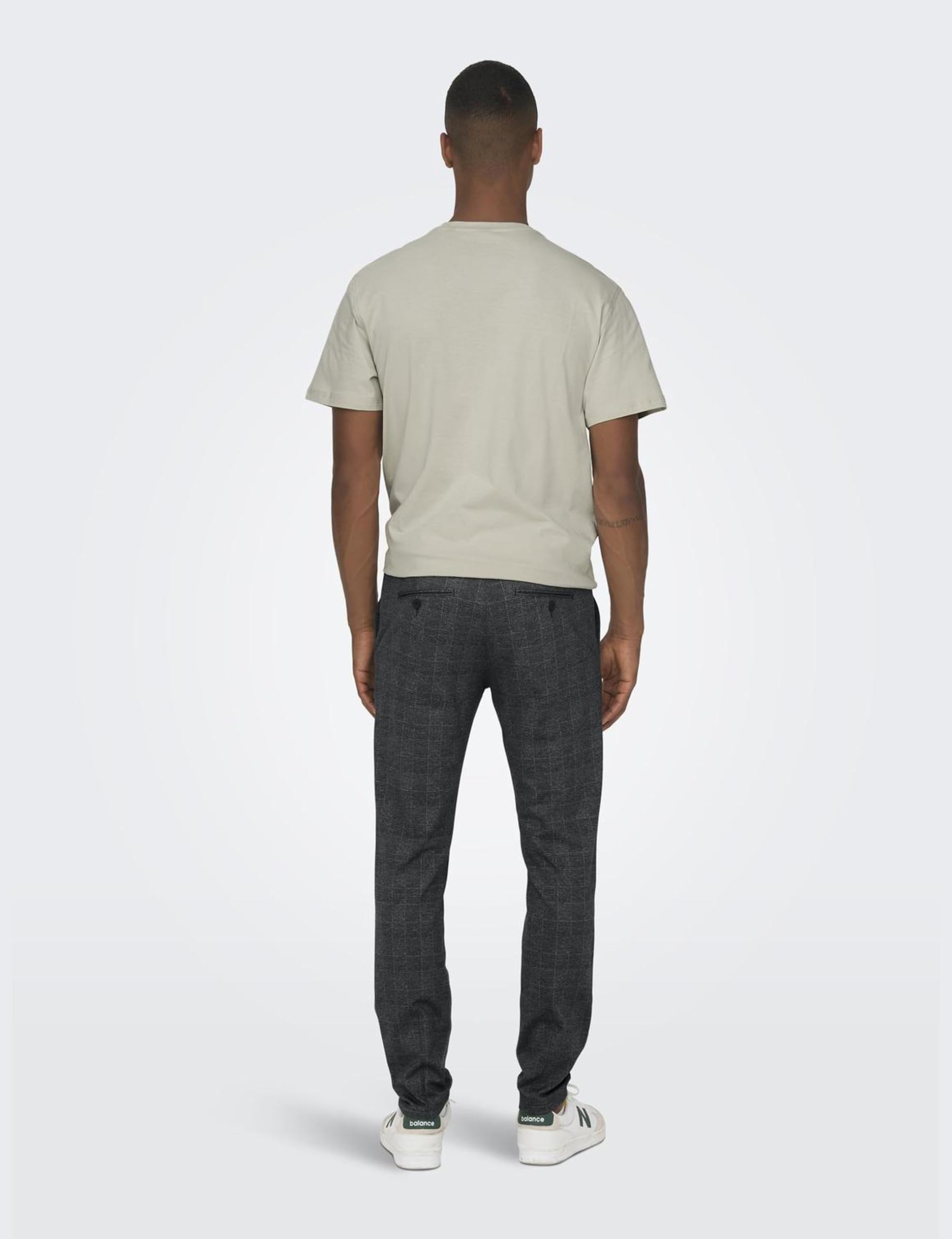 ONLY & SONS Mark Check Pantaloni chino uomo slim