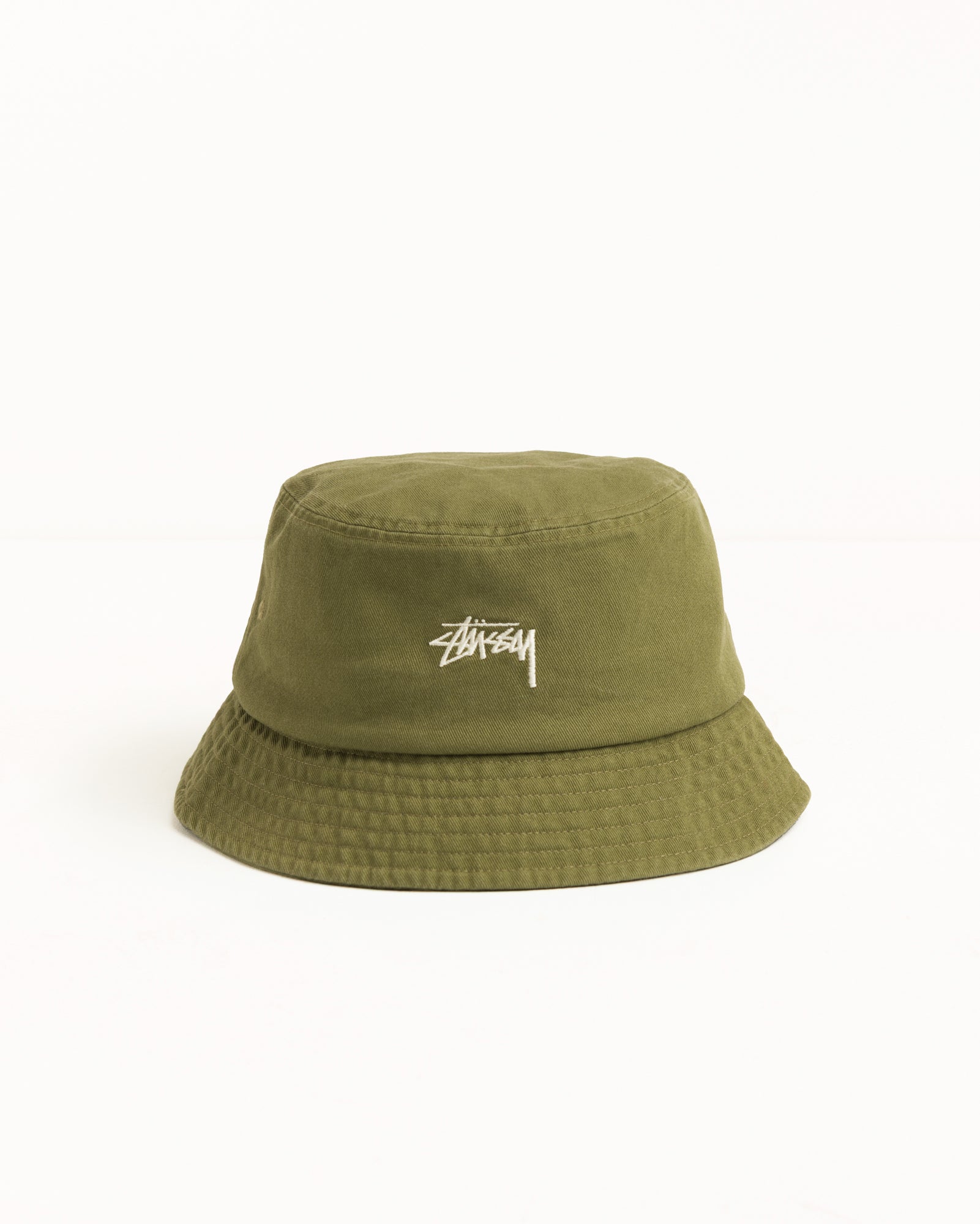 Stussy Stock Bucket Hat cappello pescatore Olive S/M cotone